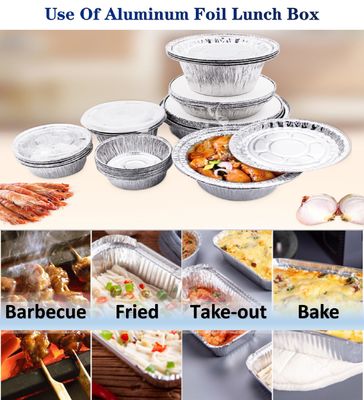खाद्य पैकेजिंग के लिए हीट रेज़िस्टेंट इको-फ्रेंडली हाइजीनिक एल्यूमीनियम फॉयल लंच बॉक्स