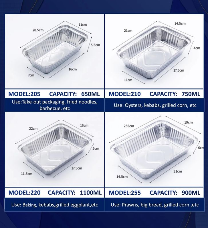 खाद्य-श्रेणी अनुकूलन योग्य विभाजित एल्यूमीनियम पन्नी लंच बॉक्स खानपान उद्योग के लिए